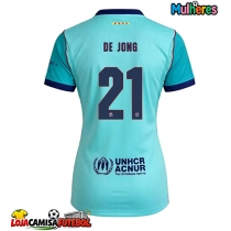 Camisa de Futebol Barcelona Frenkie de Jong #21 Equipamento Alternativo Mulheres 2026-27 Manga Curta
